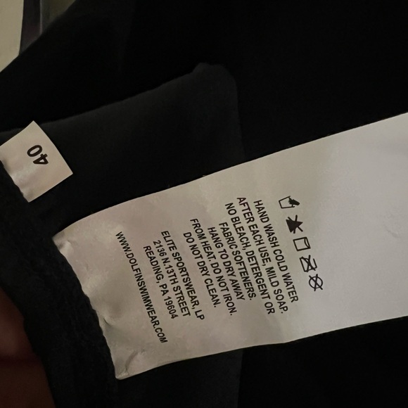 COPY - Dolfin Swimwear Athletic One Piece Swimsuit - Pro Racerback NWT XL sz 40 - Picture 9 of 9